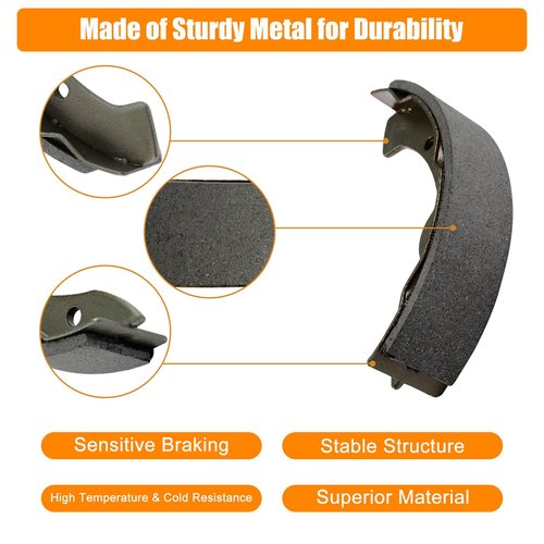 EZGO Brake Shoes Pads Spring Kit Fit EZGO TXT/Medalist 1997–2008, ST350 Gas 2000-2012, Workhorse 800 Gas 1997-2012, Yamaha 95-02 G14, G16,G19 Electric, G20 Gas, OEM 27943G01 70795G01 27944-G01
