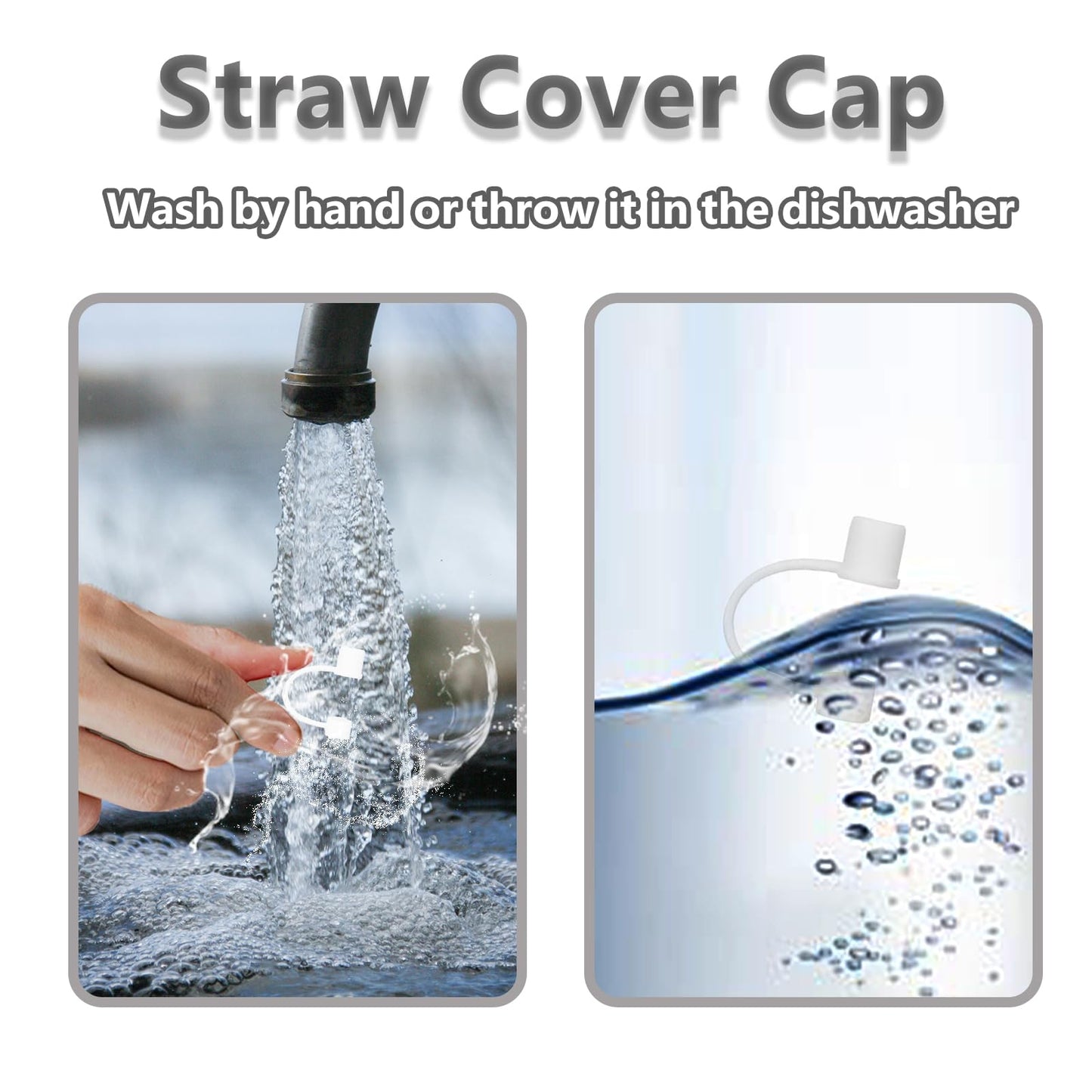 CEDIDJAC 6PCS Silicone Straw Covers Cap Compatible with Stanley Cup 30-40 oz Tumbler with Handle 10mm Straw Toppers Reusable Straw Cover for Stanley Cup Accessories （Green）