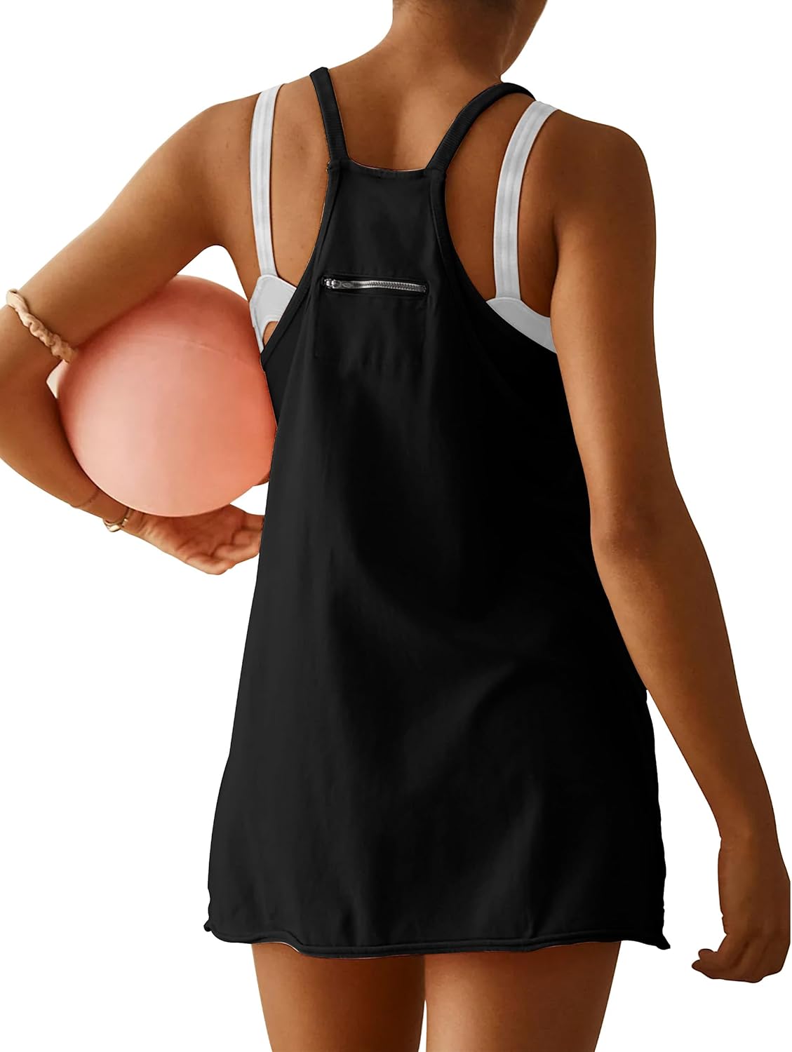 VIUTIL Women's Athletic Dress - Built-In Shorts & Spaghetti Straps | Summer Tennis Mini Dress