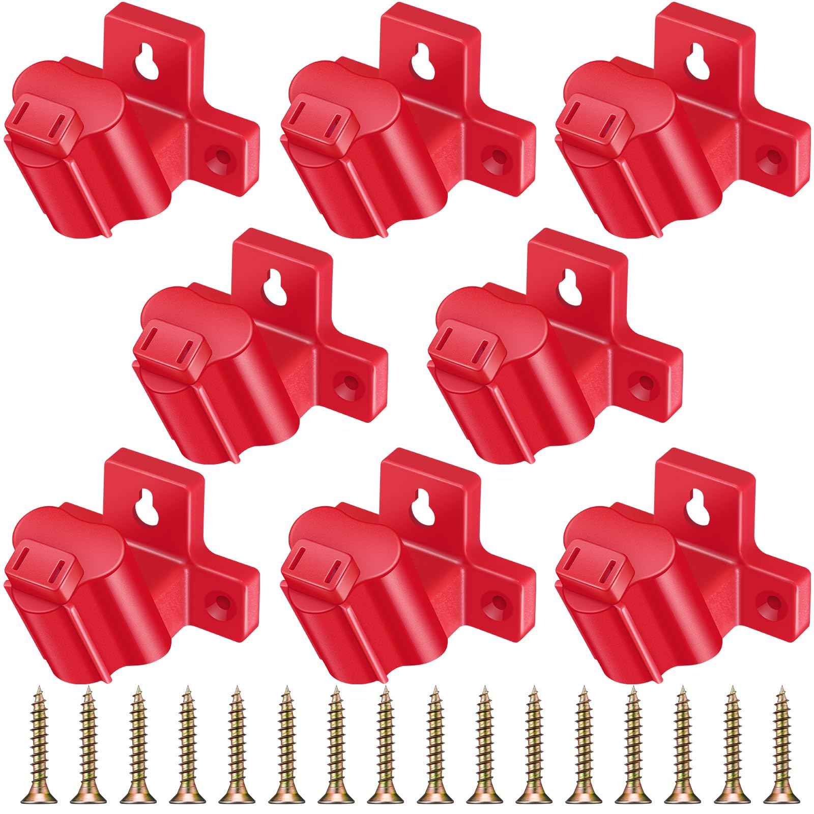 Threlaco 8 Packs Tool Holder Mount Drill Tool Hanger Compatible with Milwaukee M12 12V Wall Mount Drill Organizer Utility Storage Rack