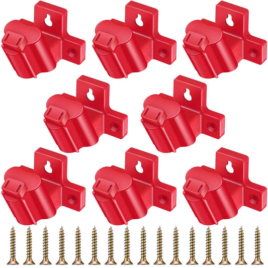 Threlaco 8 Packs Tool Holder Mount Drill Tool Hanger Compatible with Milwaukee M12 12V Wall Mount Drill Organizer Utility Storage Rack