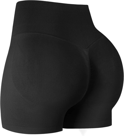 ATHVOTAR Women's Workout Gym Shorts - High Waisted Seamless Scrunch Butt Lifting Design