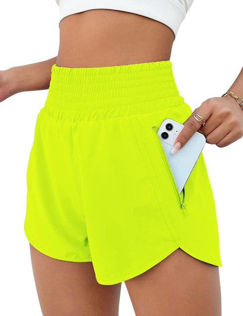 BMJL Women's Athletic Shorts - High Waisted Running Shorts with Pockets | 2.5" Sporty Gym Shorts