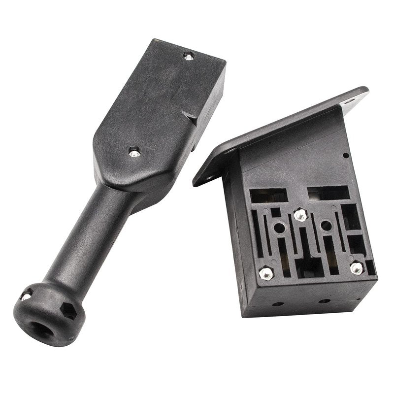 CLUBRALLY EZGO Rectangular Style 48V PowerWise Charger Receptacle and W/Handle Plug Kit Fits Shuttle and ST Express Electric cart 73051-G30 73051-G20