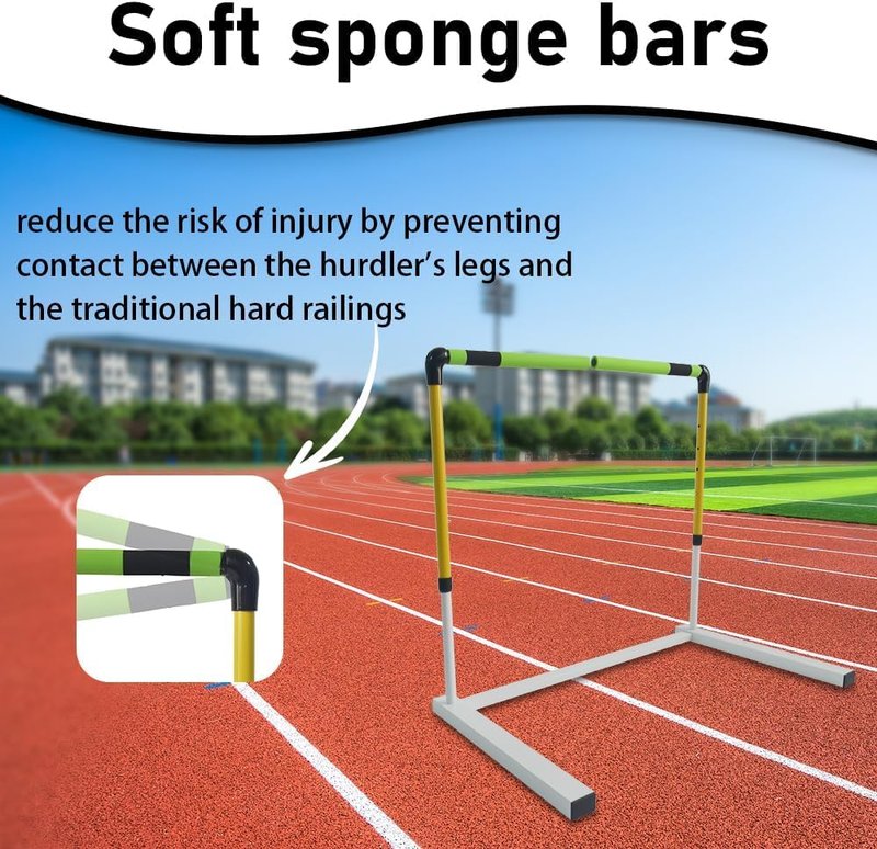 Morimoe Adjustable Height Training Hurdle Newly Upgraded Injury-Reducing Track & Field Hurdles for Athletes & Adults (1)