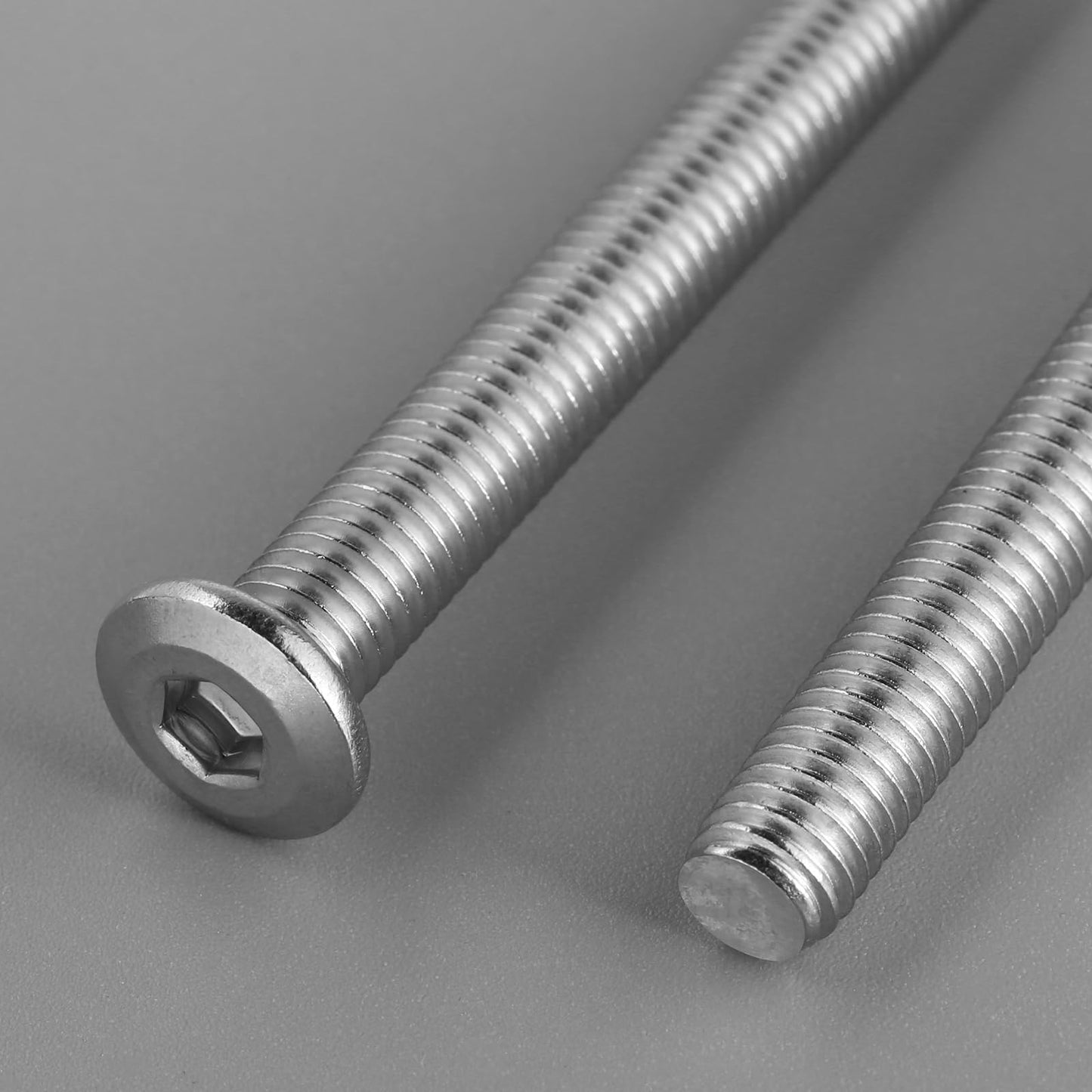 BNUOK 1/4-20 Bolt, 20Pcs 1/4-20 x 3 Flat Head Hex Socket Cap Screws, 304 Stainless Steel 18-8 Furniture Bolts, Full Thread (with Hex Spanner)