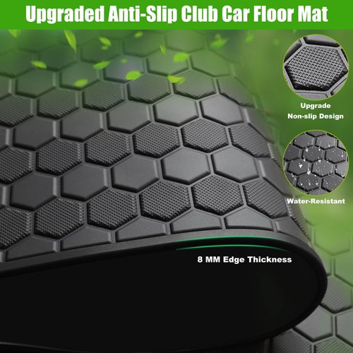 Club Car Precedent Golf Cart Full Coverage Floor Liner Mat, Fits Club Car Precedent (2004-2023), Onward & Tempo (2017-2023), Villager & V4L (2019-2023), Durable Anti-Slip Rubber