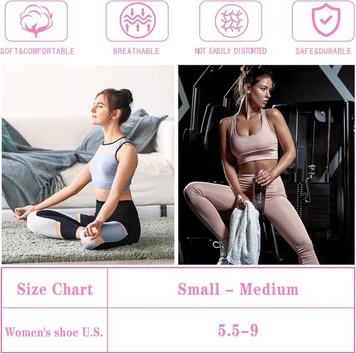 Loudashuaiqi Grip Pilates Socks - Non-Slip Athletic Yoga Socks for Women | Ideal for Barre & Hospital Workouts
