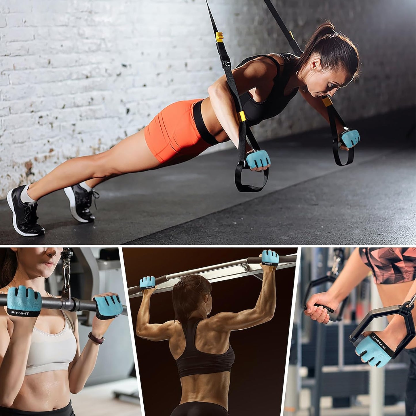 Minimal Workout Gloves - Short Micro Weight Lifting Grip Pads with Full Palm Protection for Men & Women