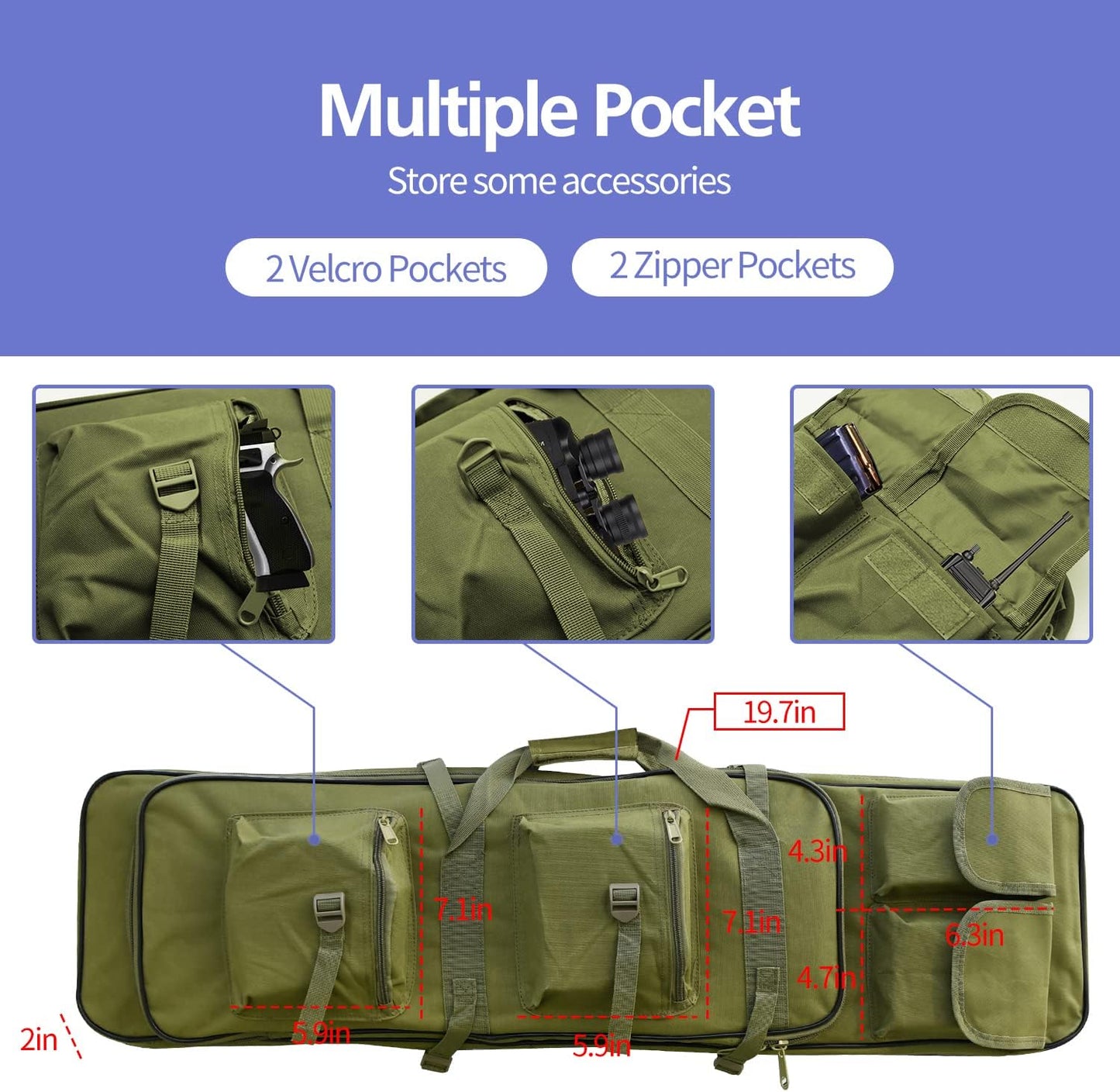 Rifle Bag - Tactical Long Rifle Backpack for Firearm Storage & Transportation | Ideal for Outdoor Hunting