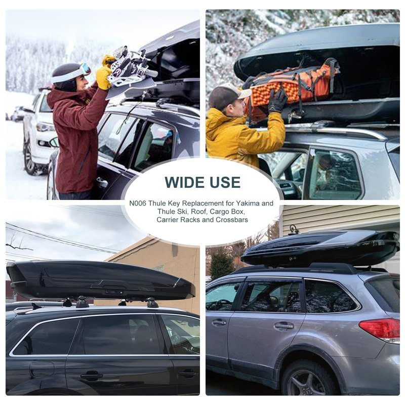 N006 Roof Rack Replacement Key, Series Frame Key, Replacement Keys for Thule Ski, Roof,Cargo Box, Carrier Racks and Crossbars [Code N006]