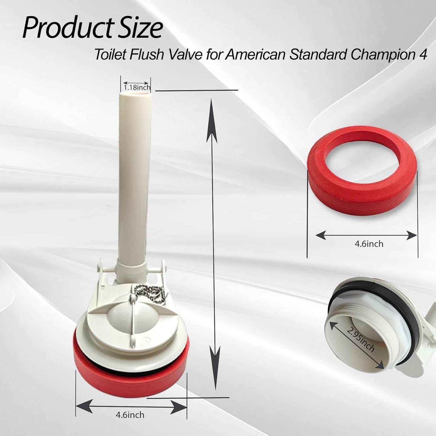 American Standard Champion 4 Toilet Flush Valve Replacement Kit - Includes Flapper & Gasket