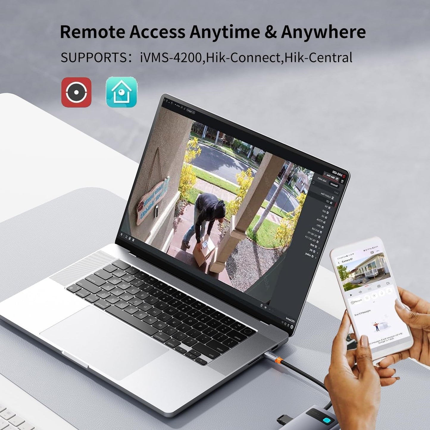 YINLINK DS-2CD1143G2-LIUF Original Ⲏіk-ѵіsіoո 4MP PoE Dome Camera, Bulit-in Mic, 98ft Night Vision, MicroSD 512GB, IP67, IK08, 2.8mm Lens (International English Version)