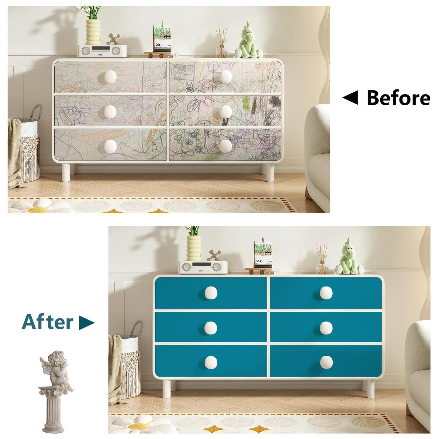 Teal Peel and Stick Wallpaper 15.7"x118" Solid Colour Contact Paper Modern Removable Self-Adhesive Vinyl Wallpaper for Room Walls Shelf Countertops Cabinets