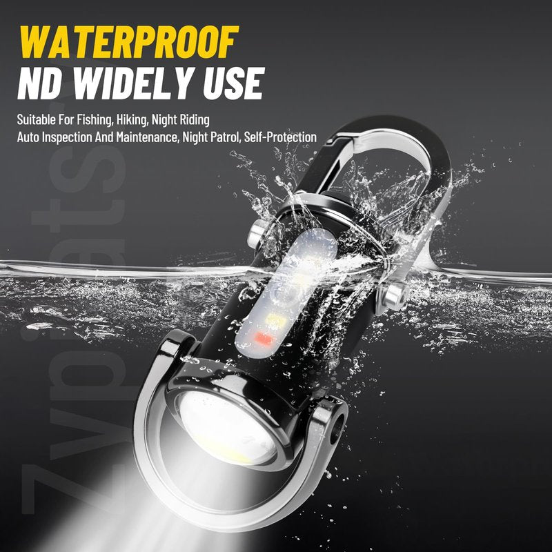 Zypilatsry 1200LM Super Bright Mini Led Flashlights USB Rechargeable Small Waterproof Keychain Flashlight Rescue, Camping-Black