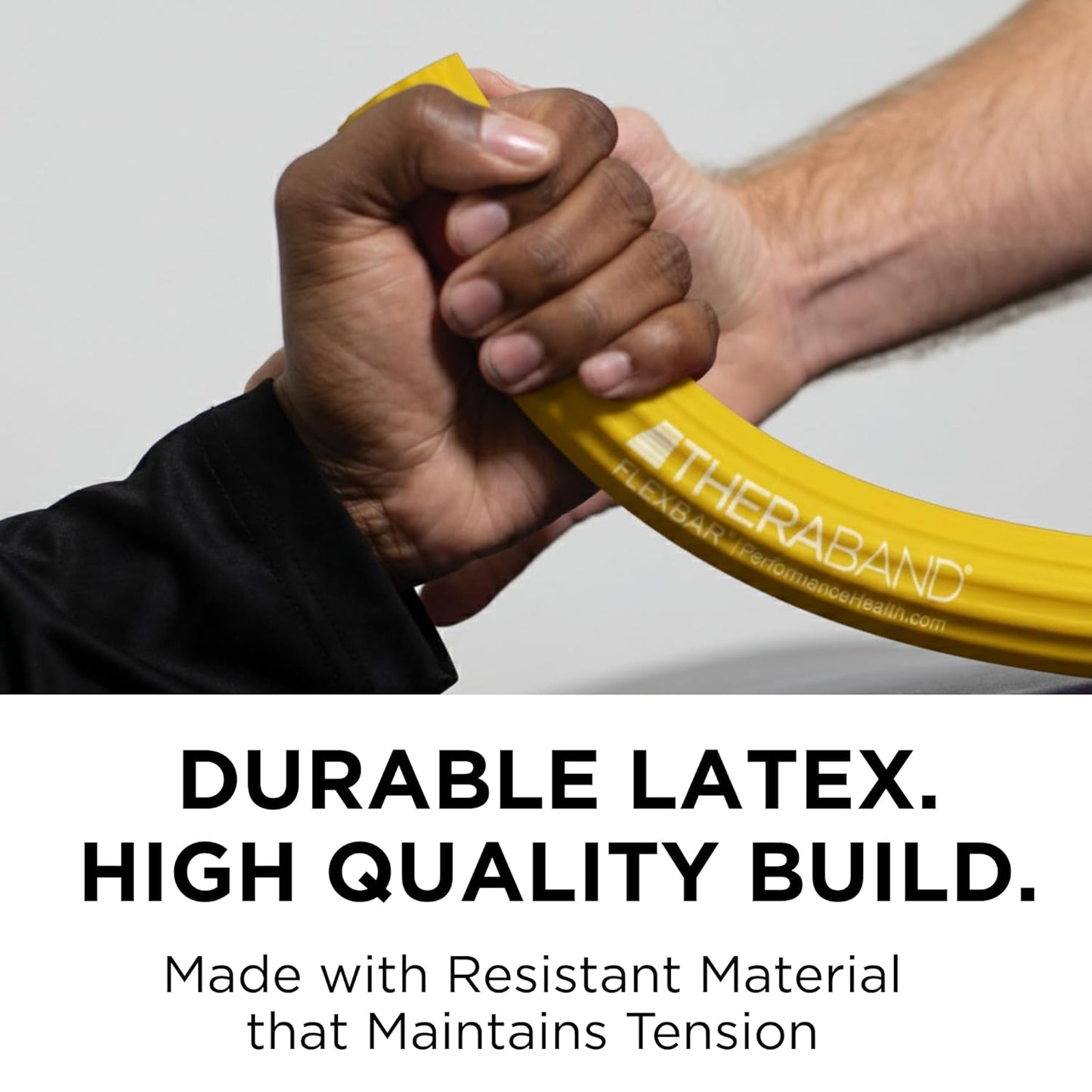 TheraBand FlexBar Resistance Bar - Extra Light Yellow Flex Therapy Tool for Wrist & Forearm Exercises