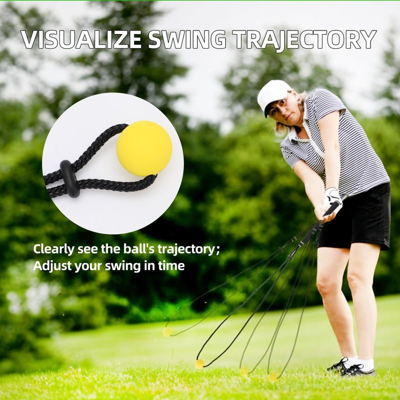 ZEMBSOYA Golf Swing Rope Trainer, Professional Golf Swing Training Aid, Improved Golfers Swing and Master Tempo, Golf Warm-Up Practice Equipment for Golfers of All Levels