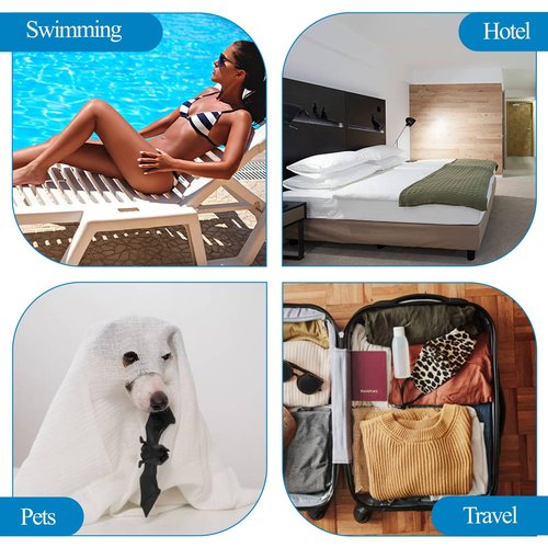 24 Pack Disposable Bath Towels, 55" x 27.5" Ultra Soft Quick Dry Large Portable Thicken Camping Towels Travel Towel for Hotel Travel Camping Beach Swimming Gym Sauna Spa Pet Towel, Individual-Packing