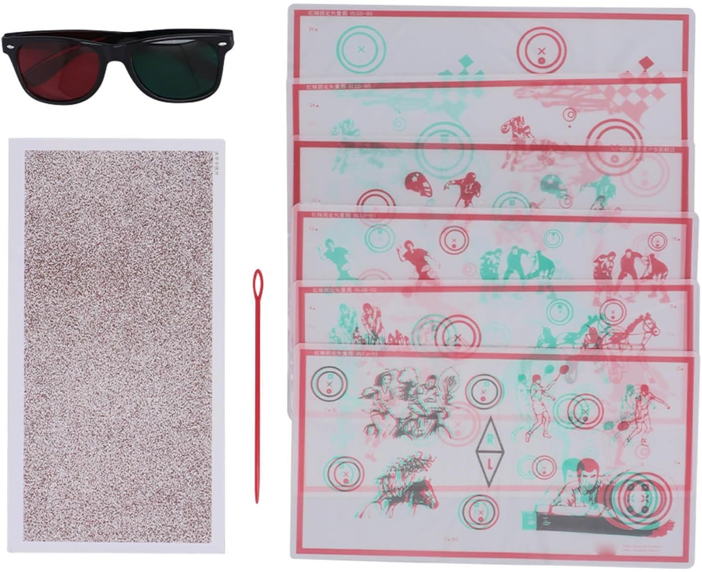 Regine Switzerland Vectograms for Eye Training - Improve Stereopsis & Convergence Insufficiency | Red & Green Design