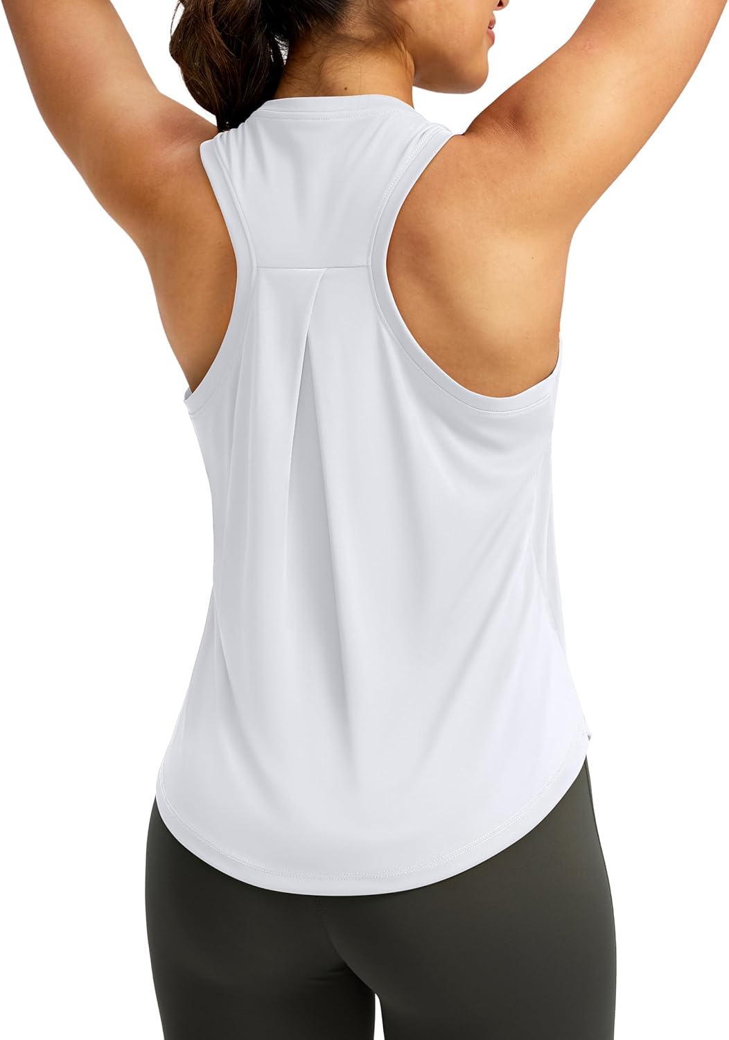 SANTINY Women's Sleeveless Workout Tops - Lightweight Racerback Tank for Yoga, Gym & Running