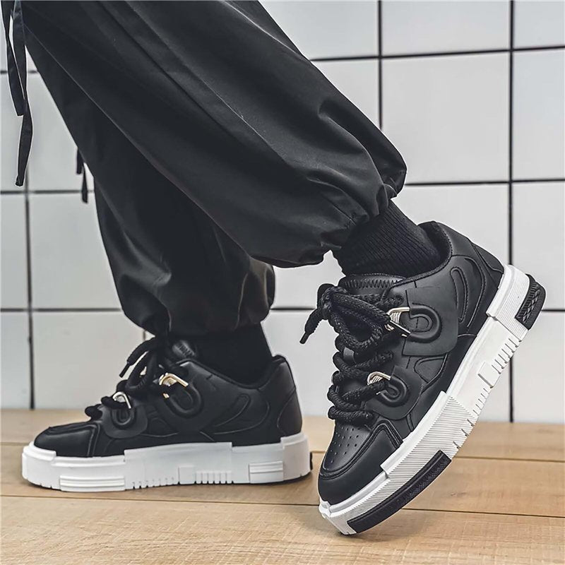 TERBOFIN Men's Walking Shoes Fashion Casual Sneakers Skate Shoes Black