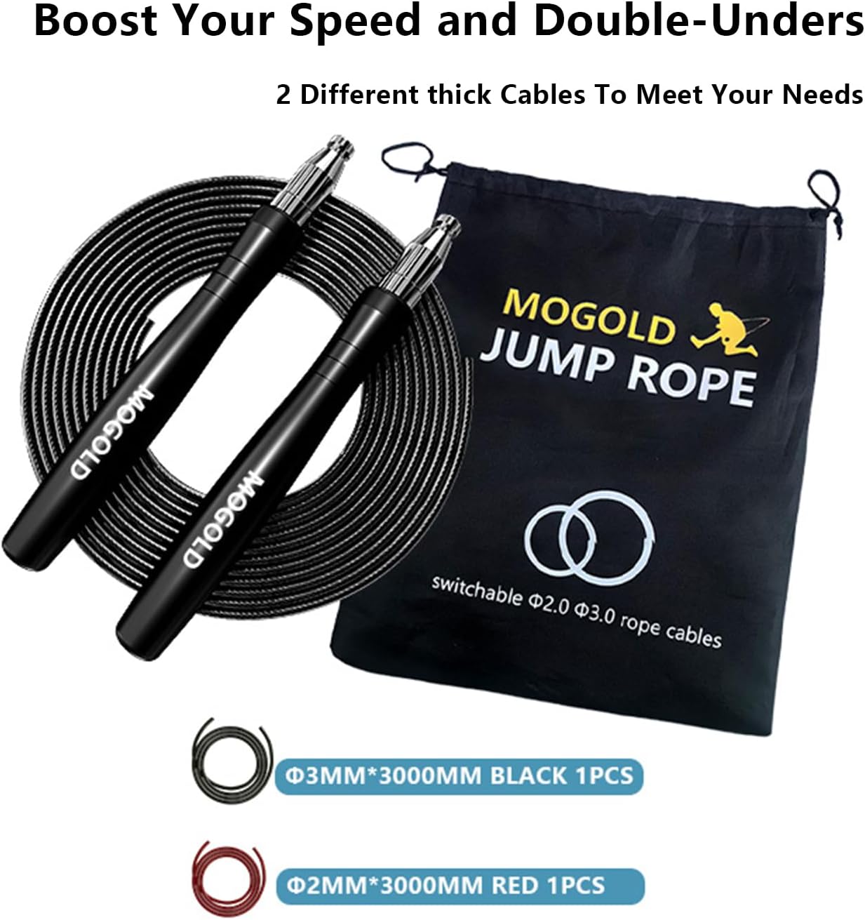 Skiennix Speed Rope - Premium Tangle-Free Jump Rope for Men & Women | Ideal for Boxing & CrossFit