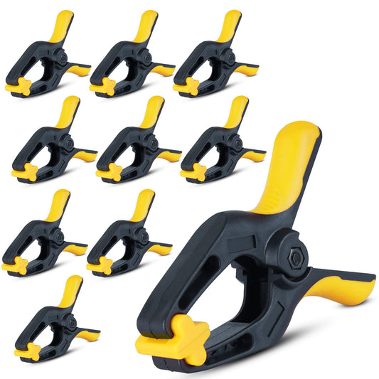 10 Pack Heavy Duty Clamps - 4 Inch Clamps for Ballon Arch with textured handles - Heavy Duty Clips for Backdrop, Photography and Home Improvement