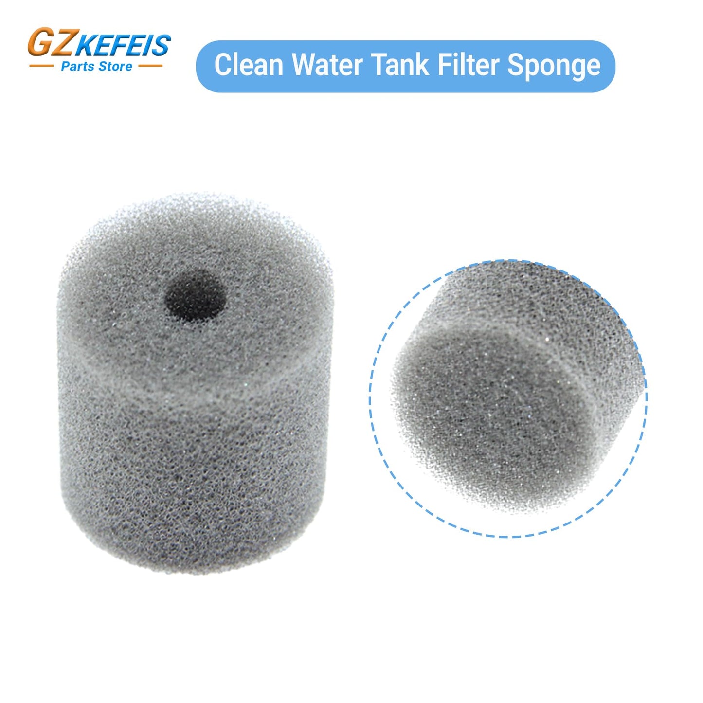 GZKEFEIS Clean Water Tank Filter Sponge Replacement for Narwal J1 J2 J3 Vacuum Cleaners, Durable Hepa Filter Accessory, 8 Pack