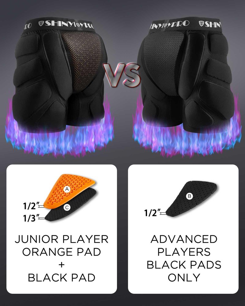 SHINYPRO Protective Padded Shorts for Snowboard and Skate CE Level 2 Butt and Tailbone Heavy Duty Protection