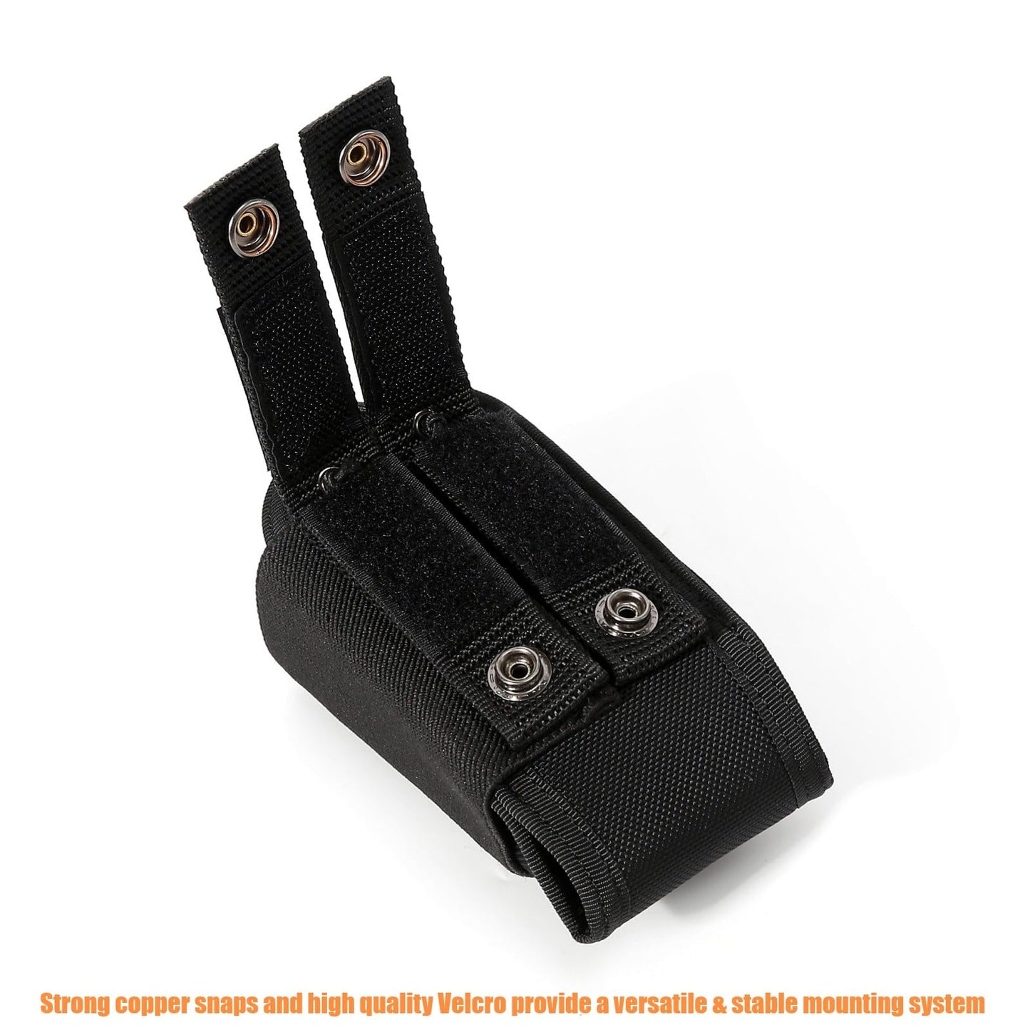TACNEX Universal Radio Holder Two Ways Radio Holster Walkie Talkies Pouch Duty Belt Nylon Case with Adjustable Elastic Flap for Police Leo Security Firefighter Rescue EMS EMT Military
