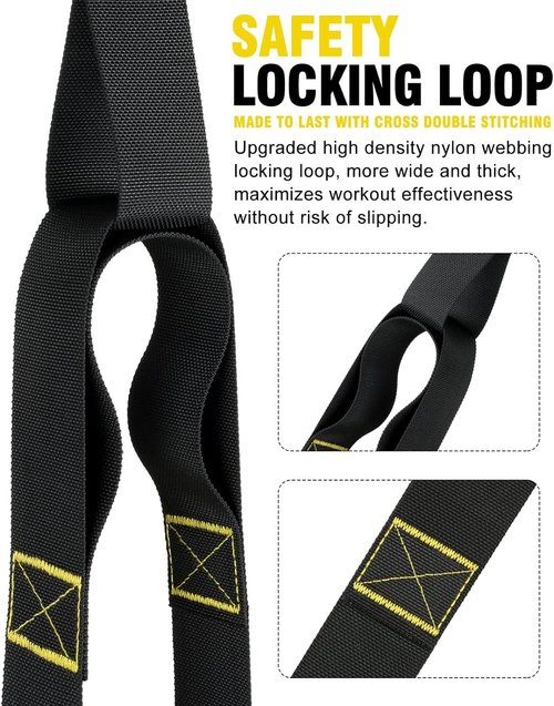 Home Resistance Training Kit, Bodyweight Resistance Bands with Handles, Door Anchors, Heavy Powerlifting Strength Workout Straps Full Body Complete Home Gym Workout Equipment
