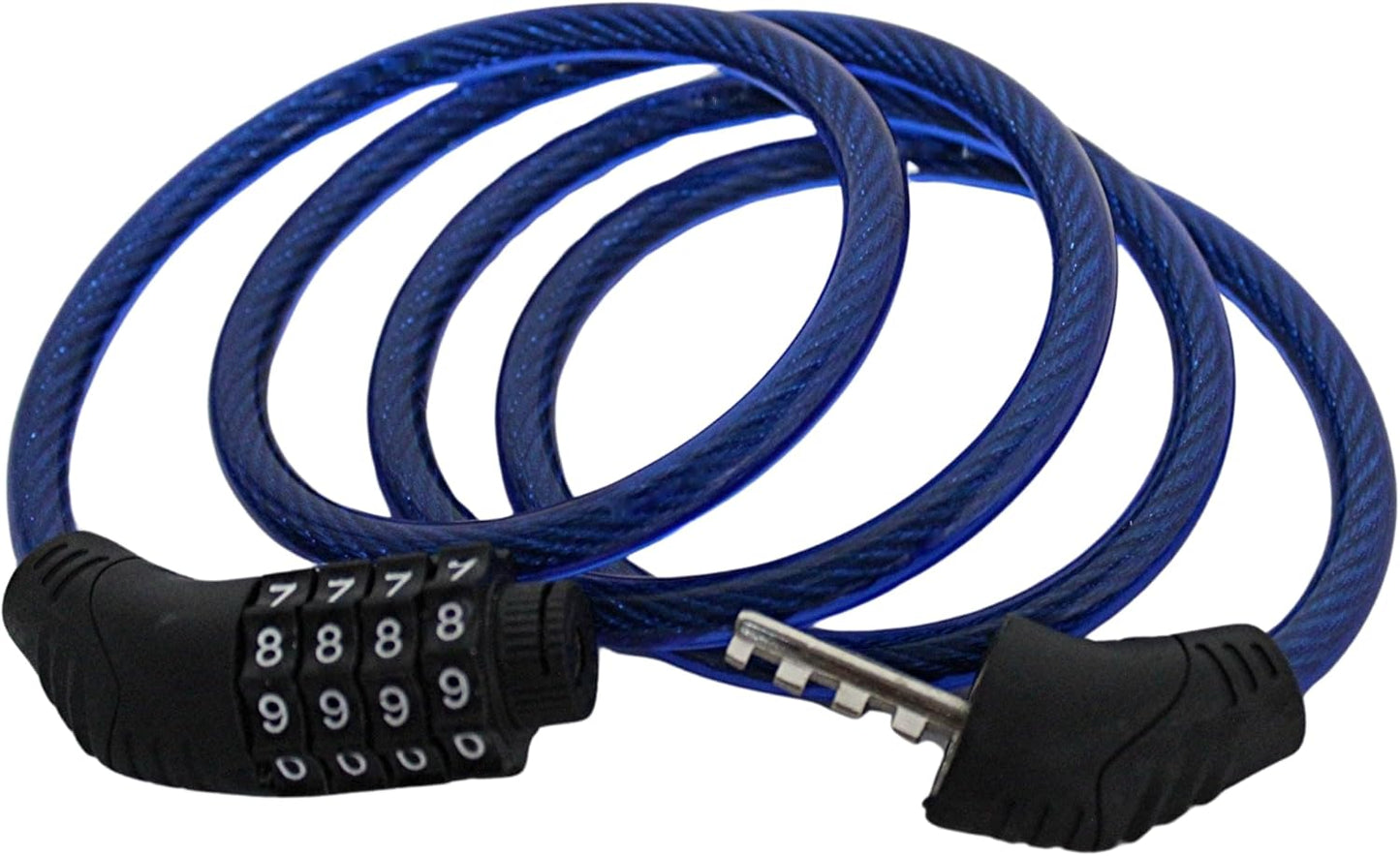 Skiennix Bike Lock Cable - 4 Ft 10Mm Resettable Combination Lock for Bikes, Scooters & Gates