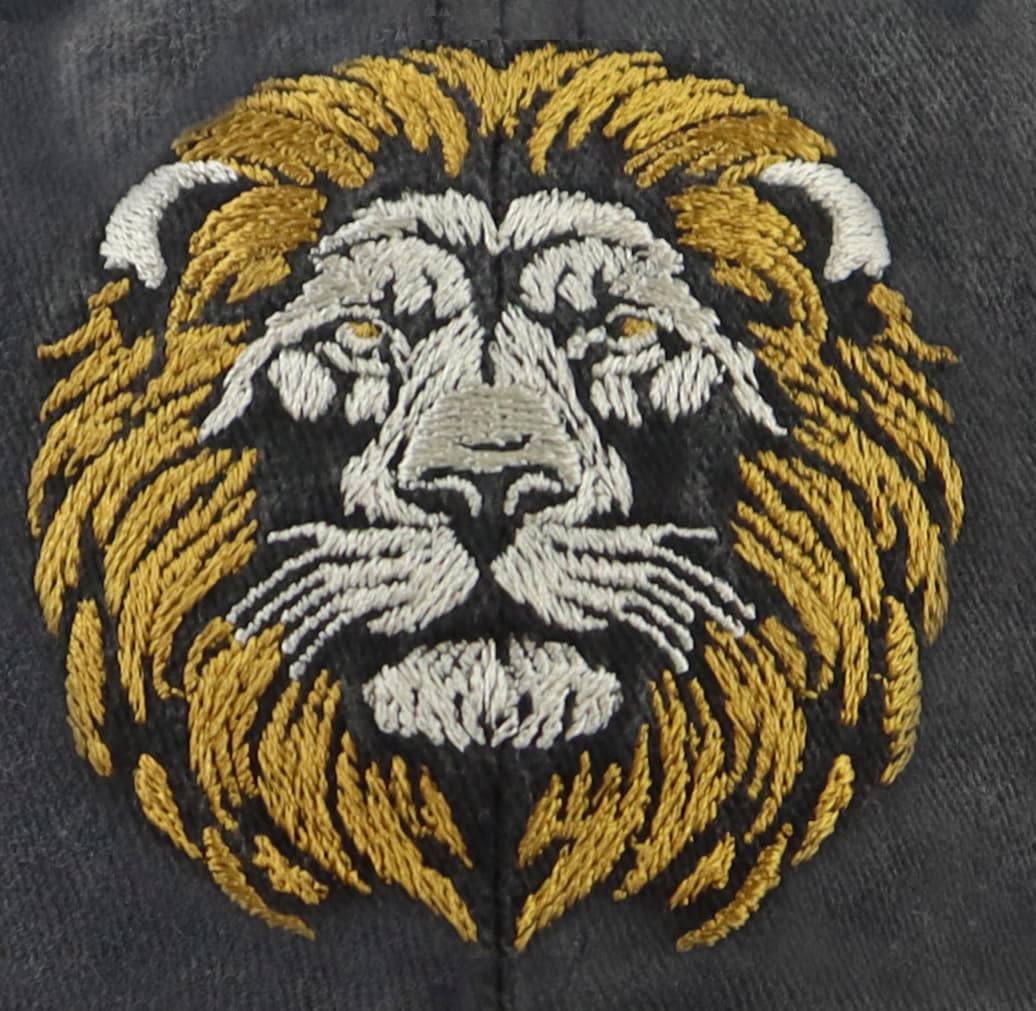 Lion Hats for Women Men, Unique Cotton Lion Decor Baseball Cap, Thanksgiving Christmas Retired Birthday Gifts for Mom Dad Grandma Grandpa