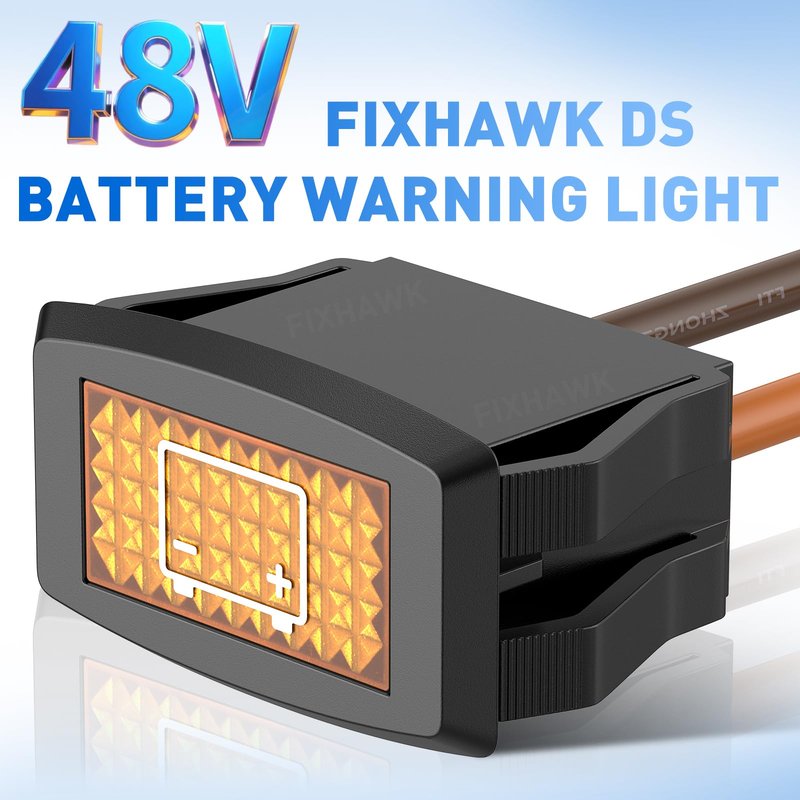 FIXHAWK 48-Volt Battery Warning Light with CDM Reading Capability for Club Car DS 1995-UP Electric Golf Cart,Replace OEM 101935501