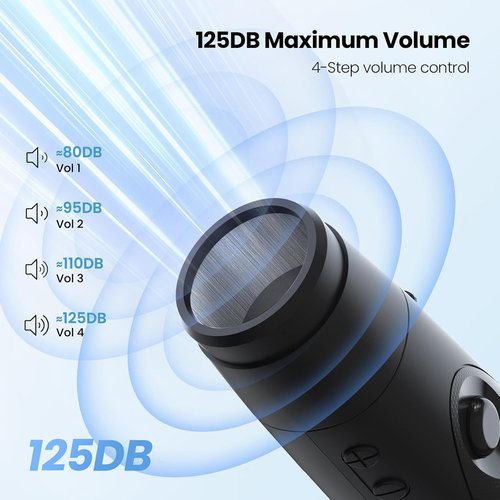 Electronic Whistle 3 Pack - Adjustable Tones & 130dB Volume | Handheld Emergency Whistle for Sports