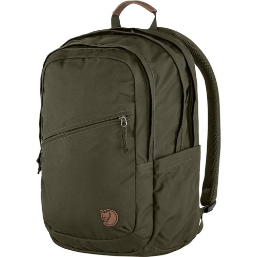 Fjällräven Räven 28 Backpack - Multi-Pocket Organization, Padded Support, Durable Fabric - Commuting, Travel, Dark Olive