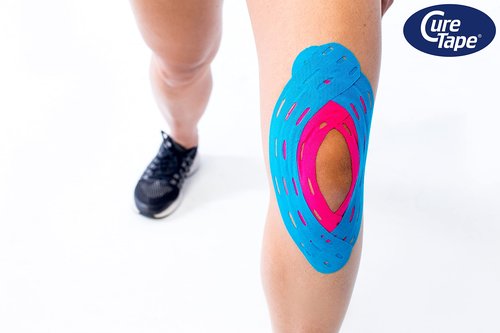 CureTape Sports | Kinesiology Tape for Muscle & Joint Pain | Elastic Therapeutic Tape | Waterproof Athletic Tape | Medical K Tape | 30% Stronger Adhesion | Blue | 2inx16ft | (Pack of 1)