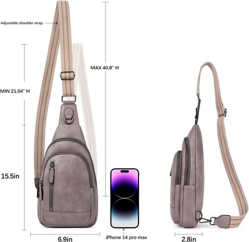 CLUCI Leather Crossbody Bag - Stylish Sling Backpack for Women & Men | Perfect Birthday Gift
