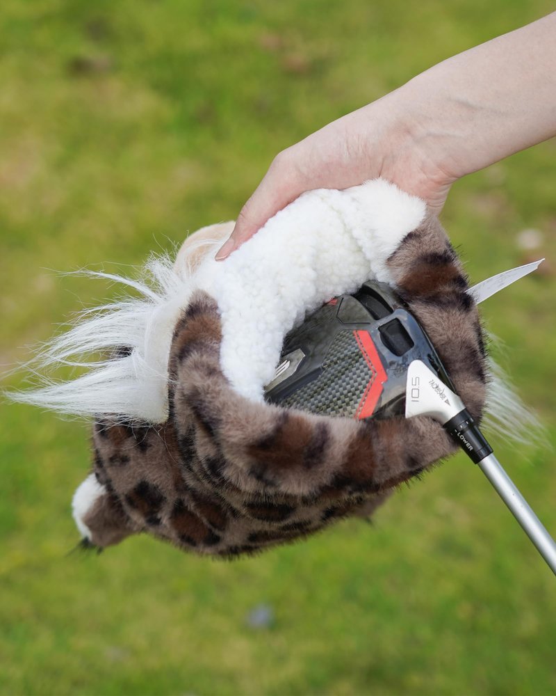 Lynx Animal Golf Club Head Cover Driver Headcover Fairway Wood Headcover Hybrid Club Head Covers, Lynx Woodland Golf Head Covers for Woods and Driver