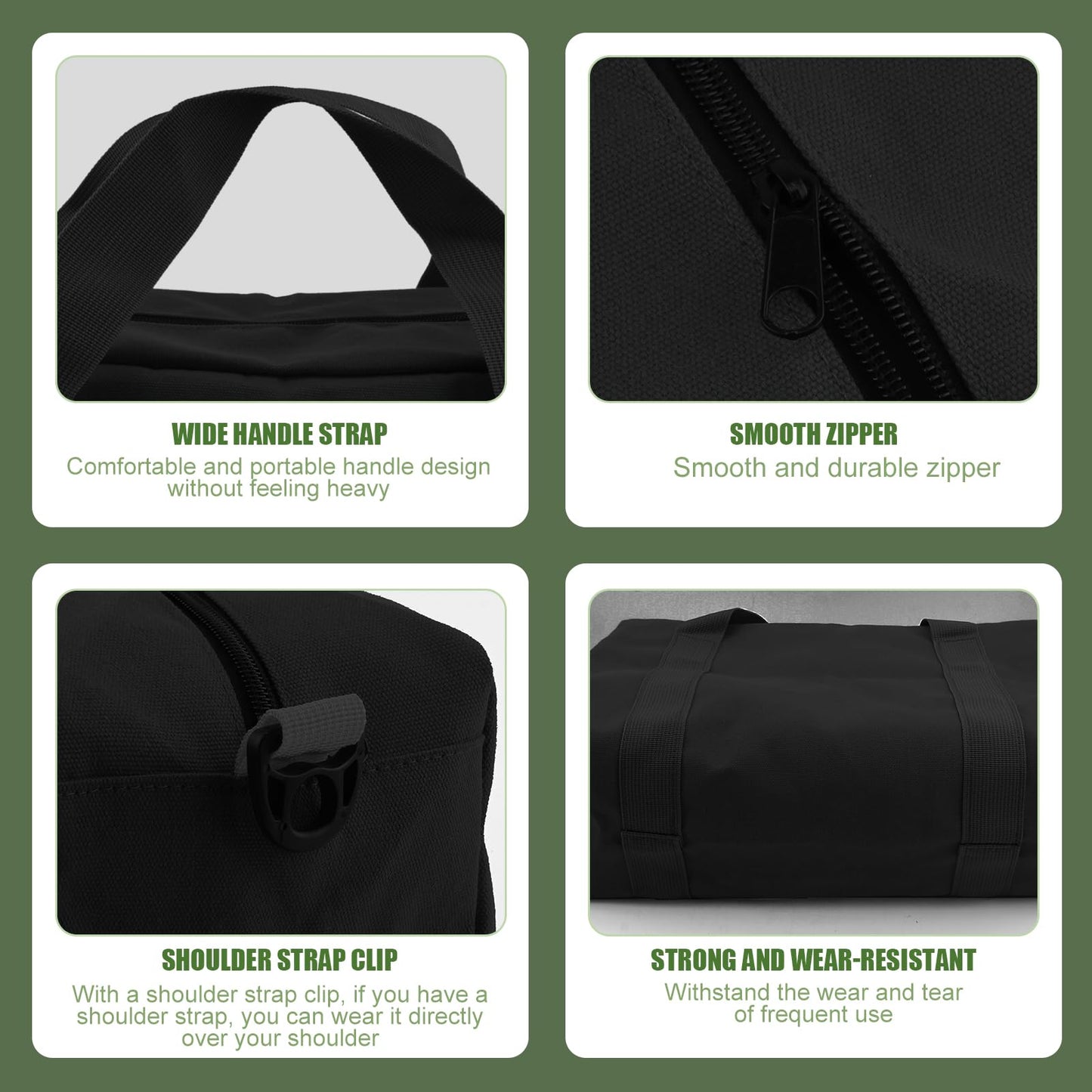 Small Tool Bag,Close Top Wide Mouth Tool Organizer Bag,Large Capacity Tool Bags for Men,Canvas Tool Storage Bag for Storage Handbag for Screwdrivers,Wrench,Pliers Hand Tools (black, 14 Inch)