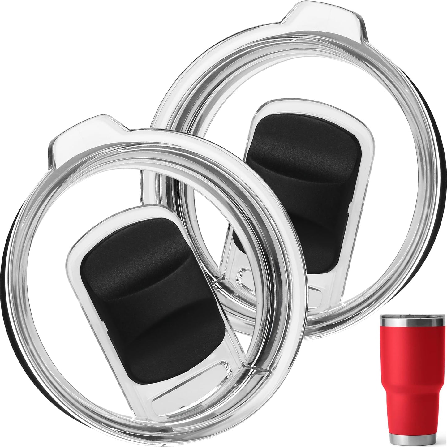 2 Pack 30 oz Yeti Tumbler Lids, Replacement Tumbler Lids for Yeti 30 oz Tumbler, 14 oz Mug, 26 oz Cup, 35 oz Straw Mug, Magnetic Slider Switch, Splash Proof Coffee Cup Cover Lids, BPA Free