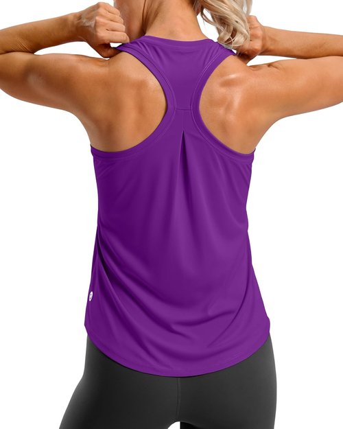 G Gradual Women's Racerback Workout Tank Tops - Loose Fit Athletic Yoga Shirts for Gym & Running