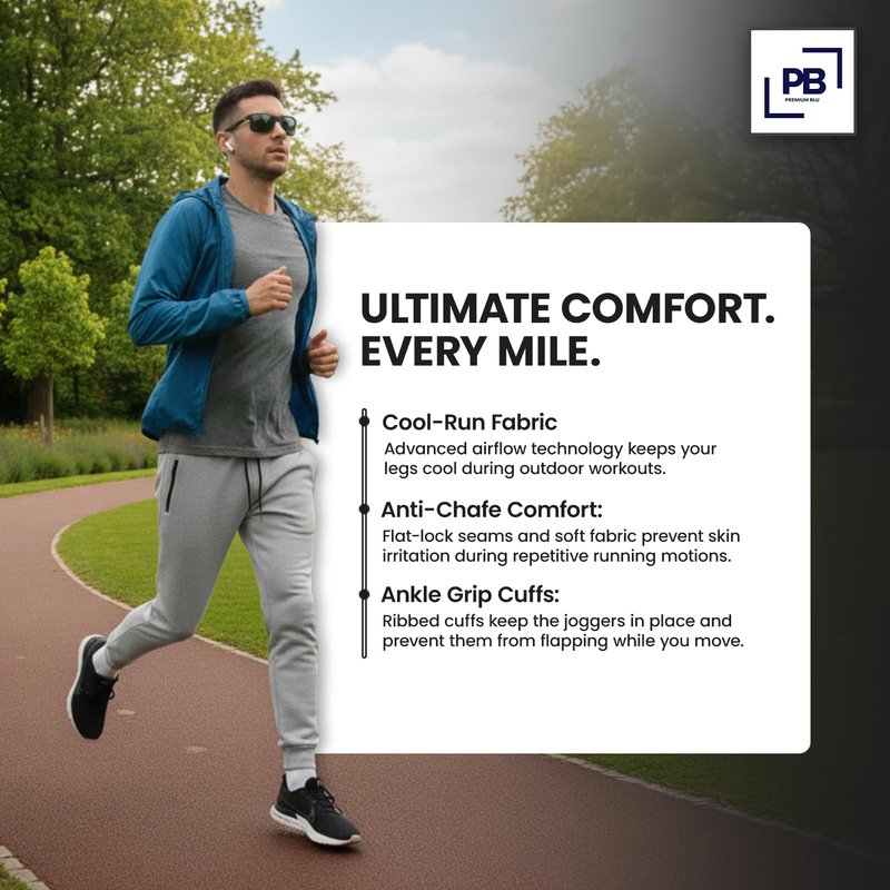 PB Mens Sweatpants 3-Pk – Fleece Joggers for Men with Cargo Or Zipper Pockets, Athletic Sweatpants & Mens Joggers Sizes S–XL