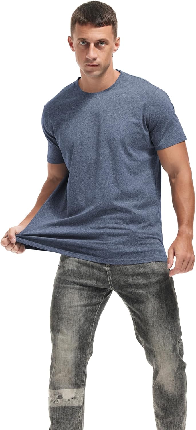 VEIISAR Men's Crew Neck T-Shirts - Premium Soft Casual Tees | Sizes S-4XL Available