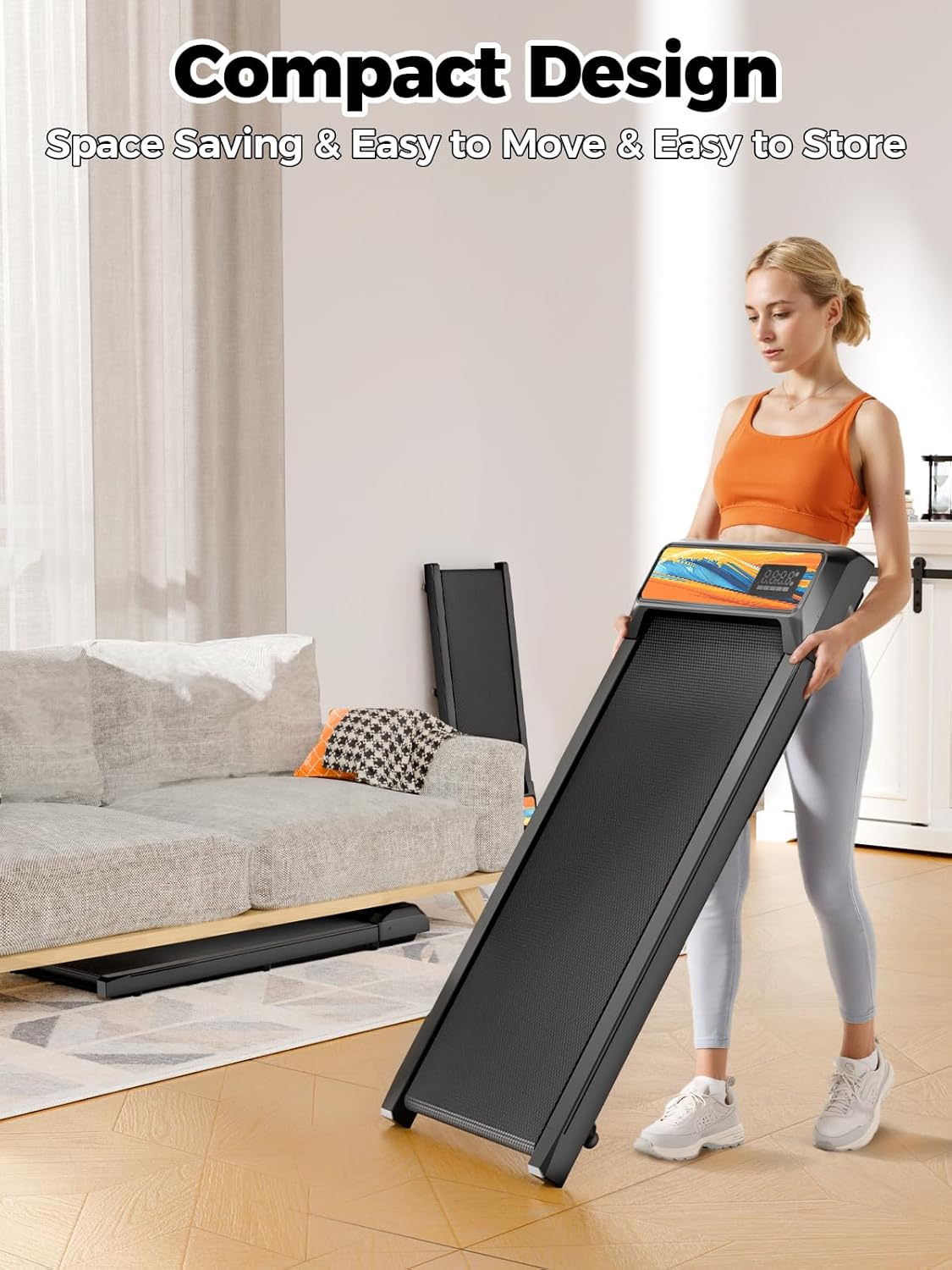 Skiennix Walking Pad Treadmill - 10% Incline for Enhanced Home Workouts