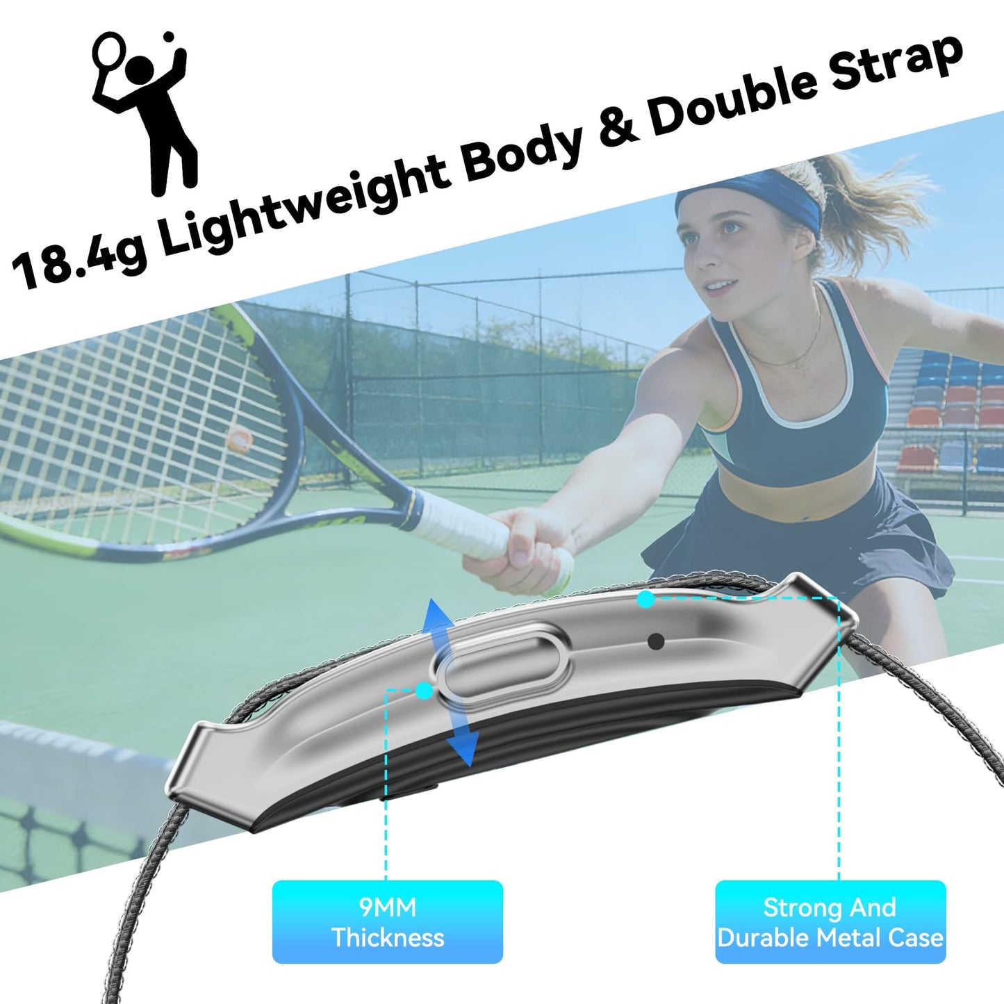 Leeyalan Health Smart Bracelet, Wearable Activity & Fitness Tracker Band, 24H Sleep Tracker, All-Day Continuous Heart Rate/HRV/Stress Monitor/1ATM Waterproof, 120+ Sports Modes, Free App