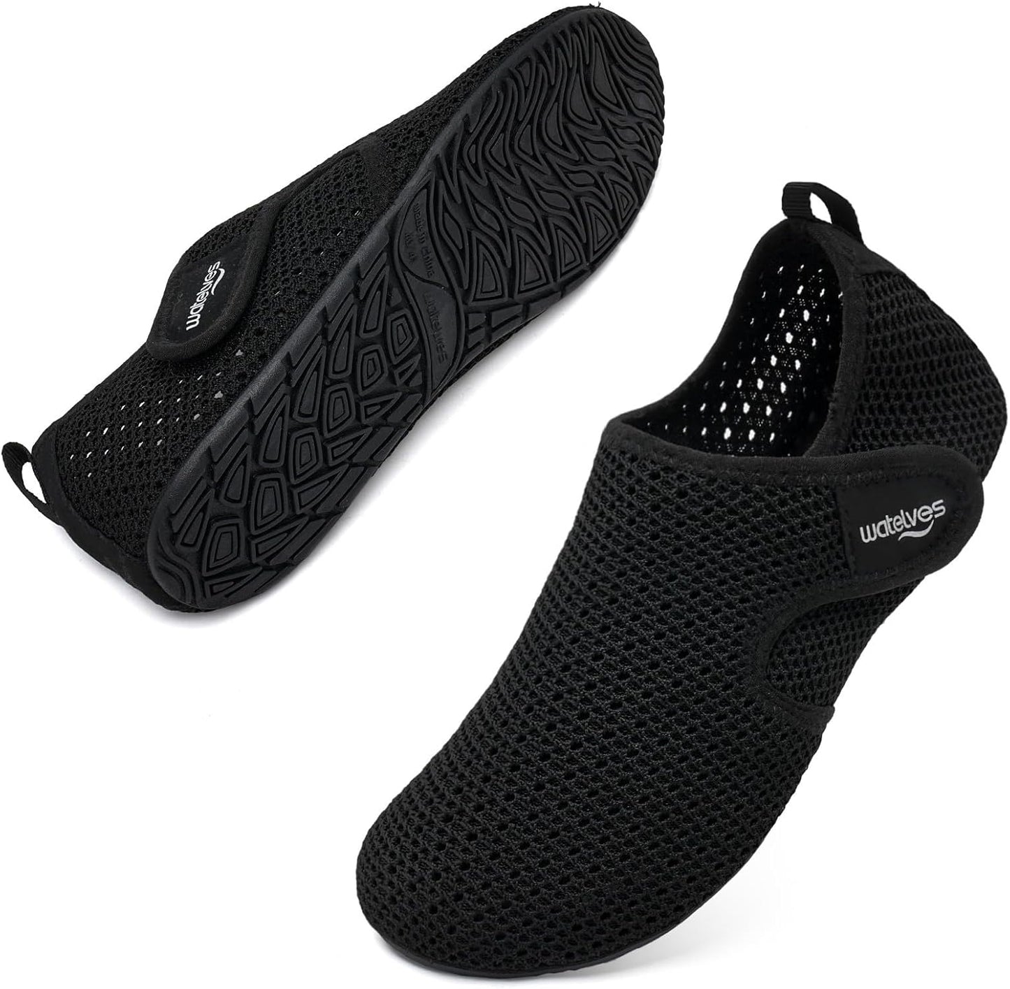WateLves Water Shoes - Quick-Dry Aqua Socks for Men & Women | Adjustable Travel Slippers for Beach & Pool