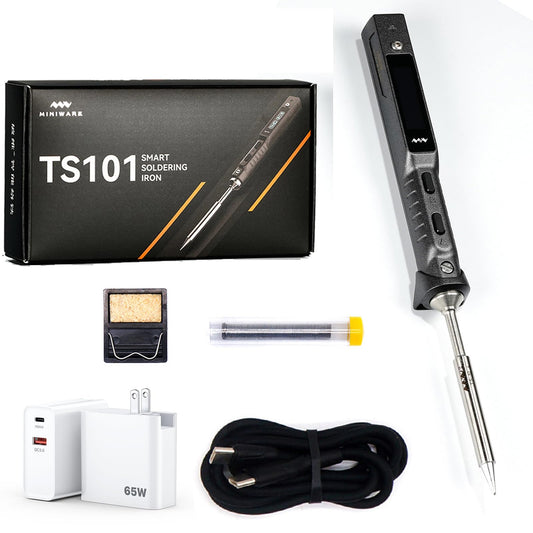 TOOLSAGE TS101 Soldering Iron Kit TS100 Upgraded PD DC Programmable Mini Portable Fast Heat Soldering Iron Station with I Tips Set
