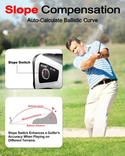 Golf Rangefinder with Slope Magnetic, 660/1100YDS, 7X Magnification, 5 Modes, Flag Pole Locking, Vibration, Range Finder Golf Tournament Legal, Rechargeable Golf Accessories Gift for Men, Black
