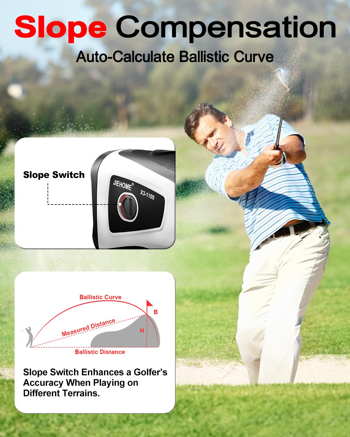 Golf Rangefinder with Slope Magnetic, 660/1100YDS, 7X Magnification, 5 Modes, Flag Pole Locking, Vibration, Range Finder Golf Tournament Legal, Rechargeable Golf Accessories Gift for Men, Pure White